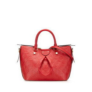 Louis Vuitton Empreinte Mazarine Shoulder Bag Cerise Red Calfskin Leather